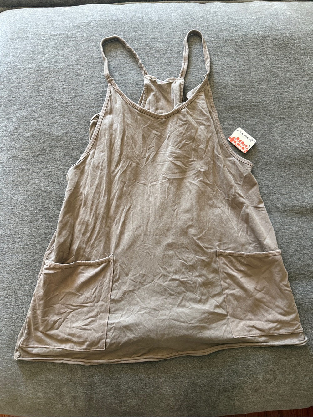 Women's Taupe Racerback Pocket Athletic dress